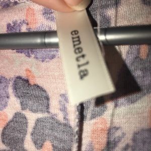 NWOT 2x Emetla animal print  shirt w/pockets!